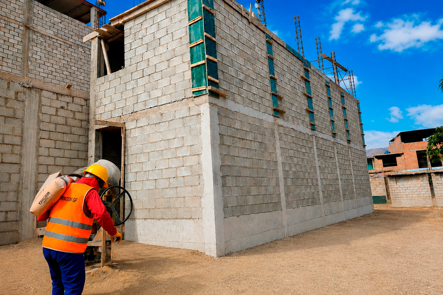 Residencial Andrés Avelino, obra en construcción en Guadalupe, Pacasmayo